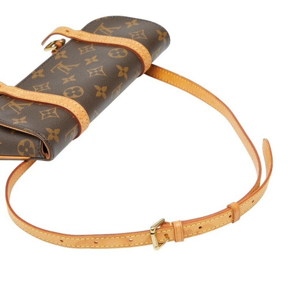 LOUIS VUITTON Authentic Brown Monogram Leather Pochette Fanny Pack - Picture 6 of 10